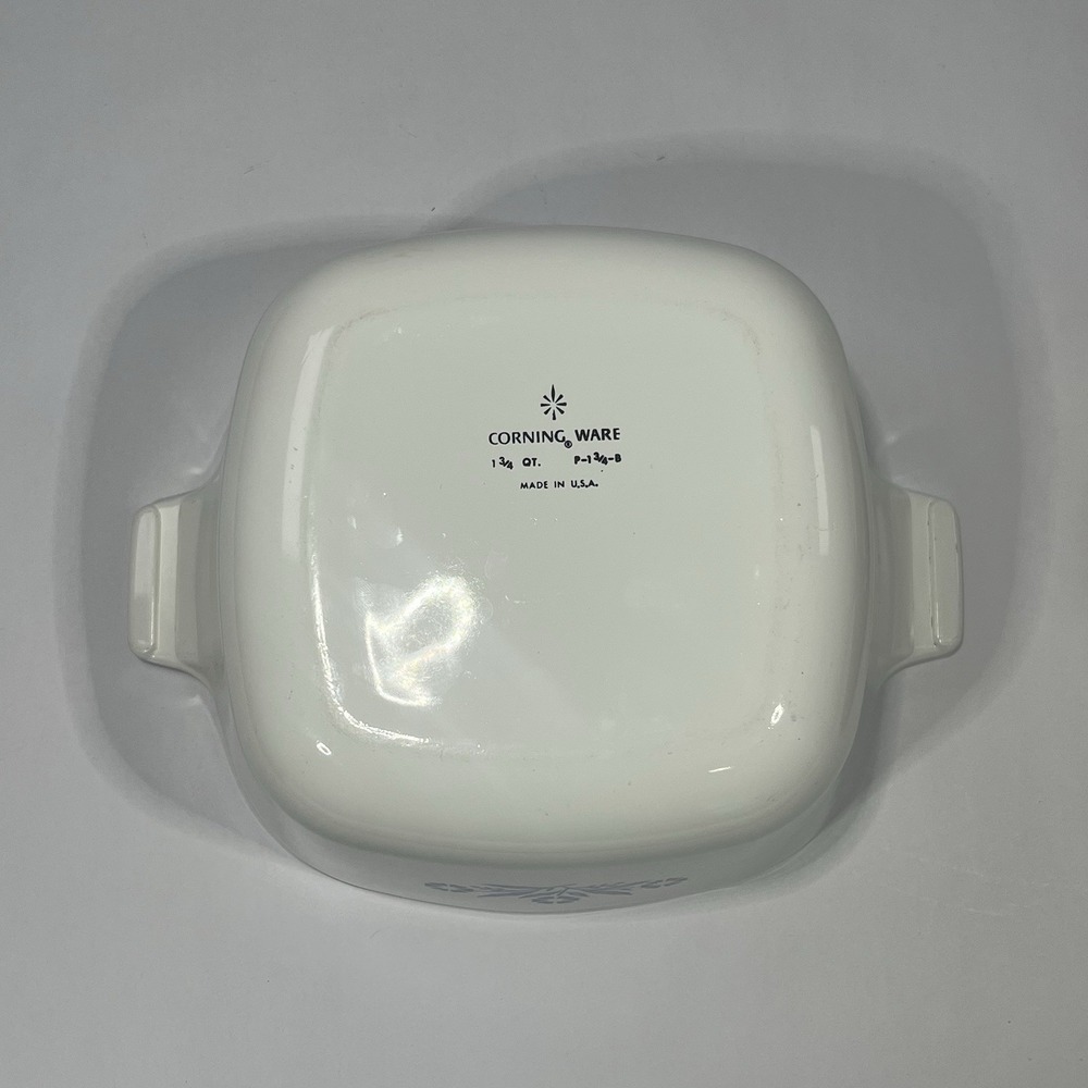 Vintage 1960's Corning Ware Blue Cornflower Casserole Dish 1 3/4QT w/ lid U.S.A. - Picture 5 of 14